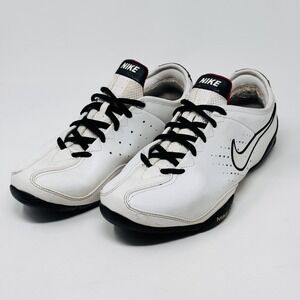 Nike Athletic Shoes Women's Size 9 White Black Air Leather Training Sneakers